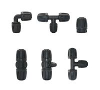 Xjpocdbjhe Raccords de tuyaux en PE de 20 mm, coude en T, Bouchon d'extrémité, 20 mm à 16 mm, connecteur cannelé réducteur de 4/7 mm, raccord séparateur de Tuyau d'arrosage(B)