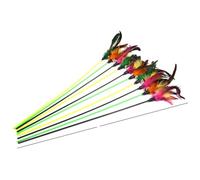 XJPXFQ 1pc Jouets for Chat Couleur aléatoire Faire Un bâton de Chat Plume Noir Perche colorée comme des Oiseaux avec Petite Cloche for Chats d'intérieur Baguette(Colorful 1pc)