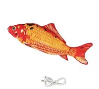 XJPXFQ Jouets for Chat Poisson Souple électrique Jouet for Chat Jouet for Chat en Mouvement Jouet en Peluche for Chat en Mouvement Poisson en Peluche Intelligent avec Jouets à l'herbe à Chat(Carp)