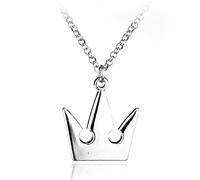 XJPXGIND Kingdom Hearts Argent Plaqué Royal Couronne Pendentif Collier Pas Cher Mode en Gros Sora Chaîne Collier pour Femmes Hommes