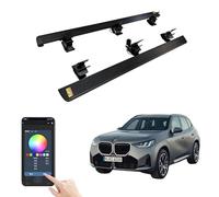 XJPZFC Marchepieds électriques rétractables compatibles avec BMW X3 2018-2024 | Marchepieds latéraux antidérapants à déploiement Automatique et Barres Nerf en Aluminium aéronautique(with Light)