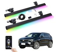 XJPZFC Marchepieds électriques rétractables compatibles avec Cadillac XT4 2018-2025 | Marchepieds latéraux antidérapants à déploiement Automatique et Barres Nerf en Aluminium aéronautique(with Light)