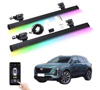 XJPZFC Marchepieds électriques rétractables compatibles avec Cadillac XT5 2016-2025 | Marchepieds latéraux antidérapants à déploiement Automatique et Barres Nerf en Aluminium aéronautique(with Light)