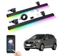 XJPZFC Marchepieds électriques rétractables compatibles avec Ford Kuga 2013-2025 | Marchepieds latéraux antidérapants à déploiement Automatique et Barres Nerf en Aluminium aéronautique(Without Light)