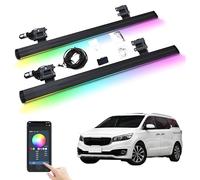 XJPZFC Marchepieds électriques rétractables compatibles avec Kia Carnival 2015-2020 | Marchepieds latéraux antidérapants à déploiement Automatique et Barres Nerf en Aluminium aéronautique(with Light)