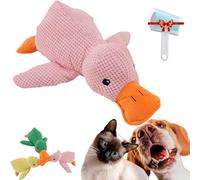 XJQ Canard Anti-Stress, Jouet Interactif Qui éMet des Sons, Jouets à MâCher pour Les, pour Dog, Adapté Aux Petits Chiens Et Chiots (Rose,Grand)
