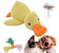 XJQ Canard Anti-Stress, Jouet Interactif Qui éMet des Sons, Jouets à MâCher pour Les, pour Dog, Adapté Aux Petits Chiens Et Chiots (Jaune,Petit)