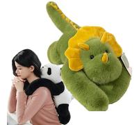 XJQ Weighted Panda Stuffed Animal, Snugly The Weighted Panda for Adult, Soft Plush Huggable Pillow for Stress & Comfort (45cm,Dinosaur)