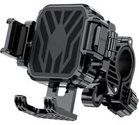XJQHK Support Telephone Moto pour Kawasaki D-Tracker 2010-2017, Universel Porte Téléphone Rotatif à 360°, Support de Téléphone de Moto,A Handlebar Model