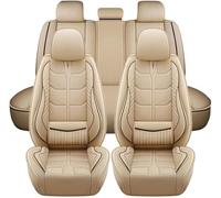 XJQHK Voiture Ensembles Complet Housse Siege pour Mercedes Benz C Class W203 W205 W204, Protecteur de Siège Respirant Imperméable Avant Arrière Protecteur Accessoire,A-Beige