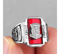 XJruixi 1973 Walton Tiger Stainless Steel Rhinestone Mens Rings Simple Luxury for Male Boyfriend Biker Jewelry Creativity Gift Wholesale
