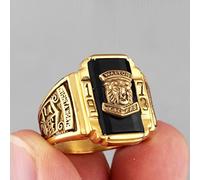 XJruixi 1973 Walton Tiger Stainless Steel Rhinestone Mens Rings Simple Luxury for Male Boyfriend Biker Jewelry Creativity Gift Wholesale