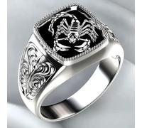 XJruixi 3 Couleurs Mode Scorpion Motif Musulman Hommes Bague rétro Gothique Style Punk pour fête Bijoux Masculins