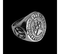 XJruixi 316I Stainless Steel Bear Claw Ring Viking Nordic Bear Paw Amulet Punk Motorcycle Men's and Women's Odin Rune Jewelry
