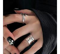 XJruixi Bagues en Pierre de Lune Naturelle pour Hommes Bague en Argent Sterling 925 pour Femmes avec Grosses Pierres 11x17MM Pierres précieuses ovales Cadeaux en Gros