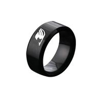 XJruixi Bxzyrt Japanese Anime Fairy Tail Rings Tattoo Badge Enamel Cartoon Stainless Steel Ring Fashion Cosplay Jewelry for Women Men
