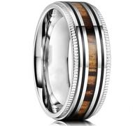 XJruixi Classique Viking Grain De Bois Anneaux pour Hommes Anniversaire Fête Bijoux Accessoires Cadeau Stainess Acier Hommes Bagues