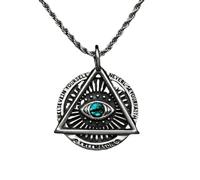 XJruixi Franc-maçonnerie Vintage oeil de confiance pendentif charmant homme pendentif amulette religieuse accessoires bijoux fête cadeau