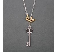 XJruixi Game Kingdom Hearts Sora Key Keyblade Crown Lasso Necklace Handmade Costume Charm Pendant Ornament Novelty Gifts