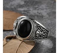 XJruixi Goth Pirate Squelette Octopus Bague pour Hommes Femmes Unique Rétro Noir Zircon Punk Femme Moto Anneaux Fête Bijoux Cadeaux