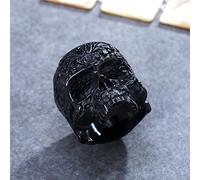 XJruixi Gothic Flower Stamp Ring for Men Punk 316l Stainless Steel Ring Men and Women Devil Biker Ring Wholesale