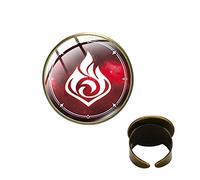 XJruixi Jeu Genshin Impact Oeil de Dieu Vision Élément Réglable Cosplay Bague Bijoux Prop