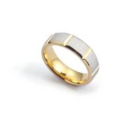 XJruixi Nouveau Or Noir Argent Couleur Groove Anneau pour Hommes Mat en Acier Inoxydable Mâle Bague Bijoux Cadeau 6mm