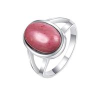 XJruixi Rétro Romantique Naturel Rhodochrosite 925 Bagues en Argent Sterling pour Femmes Haute Qualité Pierre De Mariage Cadeaux d'anniversaire Fine Jewelry