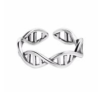 XJruixi Science Chimie Antique Mode Anneau Femmes molécule ADN Infini Doigt Ouvert réglable Anneaux Mode Bijoux Cadeau d'anniversaire