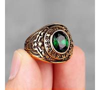 XJruixi Stainless Steel Men Rings Rhinestone United States Army Punk Hip Hop for Biker Male Boyfriend Jewelry Creativity Gift Wholesale