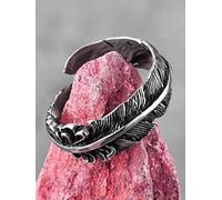 XJruixi Trendy Feather Simple Stainless Steel Mens Rings Punk Retro Amulet for Male Boyfriend Biker Jewelry Creativity Gift Wholesale