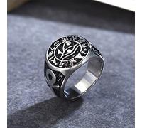 XJruixi Vintage Egyptian Eye of Horus Rings for Men Women Punk Biker Stainless Steel Ancient Egyptian Rune Ring Amulet Jewelry Gift