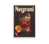 XJRZHLDU Poster sur toile vintage de cocktail italien Negroni pour bar, pub, décoration de chambre à coucher, bureau, cadeau 20 x 30 cm
