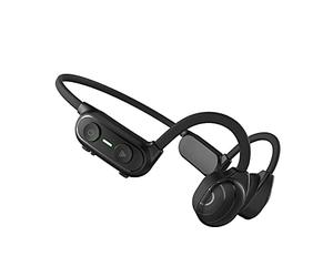 XJST Casque de Conduction osseuse, Économie osseuse sans Fil Bluetooth Casque Bluetooth Écouto-Oreille imperméable à l'oreille Ouverte Crochet de Sport Intra-auriculaire,Noir