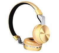 XJST Écouteurs Bluetooth De L'oreille sans Fil, Casques Audio Stéréo, avec Casque Basse Profondes, Gobelets d'oreille Confortables pour Une Guerre Prolongée,d'or