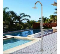 XJTNLB Douche de Piscine Douche Jardin Eau Chaude Eau Froide Douches de Jardin en Acier Inoxydable Brossé 304