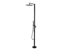 XJTNLB Douche Piscine Hors Sol Noir avec Effet Pluie Douche de Jardin Eau Chaude Eau Froide en Acier Inoxydable