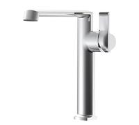 XJTNLB Mitigeur Cascade Salle de Bain Monocommande Mitigeur Vasque à Poser Laiton Robinet Cascade Lavabo Eau Chaude et Froide,Chrome,Haut