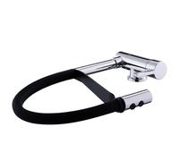 XJTNLB Mitigeur Cuisine Rabattable Chromé avec Douchette 2 Modes Robinet Flexible Evier 360° Pivotant Robinet de Cuisine Devant Fenêtre