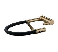 XJTNLB Mitigeur Cuisine Rabattable Or Brossé avec Douchette 2 Modes Robinet Flexible Evier 360° Pivotant Robinet de Cuisine Devant Fenêtre