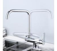 XJTNLB Mitigeur Cuisine Rabattable Sous Fenetre Robinet de Cuisine à 3 Voies Robinet Rotatif Mitigeur D'evier de Cuisine avec Sortie Eau Filtrée,C,Mode Unique