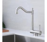 XJTNLB Mitigeur Cuisine Retro Rabattable Robinet D'Évier Fenêtre Avant Brossé Mitigeur Monocommande Evier Rotation Robinet Evier de Cuisine Rabattable