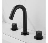 XJTNLB Robinet 3 Trous Lavabo Mitigeur Lavabo Noir Moderne Robinet Rotatif Universel à 360 Degrés Mitigeur Eau Chaude et Froide