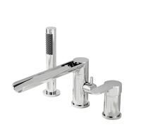 XJTNLB Robinet Baignoire 3 Trou Chromé Mitigeur Bain Douche Cascade avec Douchette Extensible Mitigeur Monocommande