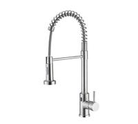 XJTNLB Robinet Capteur Infrarouge Mitigeur Evier avec Douchette Brossé | Robinet D'Évier Extensible Rotatif à 360° Mitigeur Monocommande en Acier Inoxydable 304