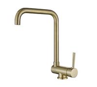 XJTNLB Robinet Cuisine Doré Brossé Rabattable Mitigeur Cuisine Rabattable Sous Fenetre Robinets D'Évier de Cuisine Mitigeur Cuisine en L