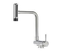 XJTNLB Robinet Cuisine Rabattable Brossé Robinetterie de Cuisine Fenetre 3 Modes Robinet D'Évier Pliable à Levier Unique Mitigeur Evier Sous Fenetre