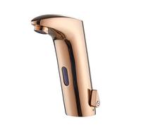 XJTNLB Robinet Infrarouge Lave Main Pile Mitigeur Lavabo Salle de Bain Robinet sans Contact avec Vanne Régulatrice de Froid et de Chaud,Or Rose