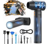 XJUGEZ Aspirateur à air comprimé mini ultra-puissant avec fonction torche, charge rapide en 2,5 heures, idéal pour le nettoyage de maison, appareils électroniques, voiture et camping en France