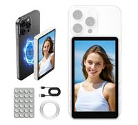 XJUGEZ Écran Retour Caméra Téléphone,4K Écran de Moniteur Selfie pour Retour Camera iPhone17/Android,Télécommande Creator Selfie Monitor Screen,Magnétique Vlog Caméra Arrière sans Fil-3,5H D'Autonomie